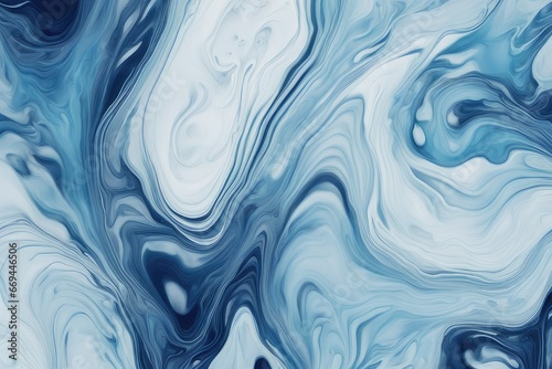 beautiful abstract fluid art background texture ink and dark blue and light blue and ice blue mixed texture