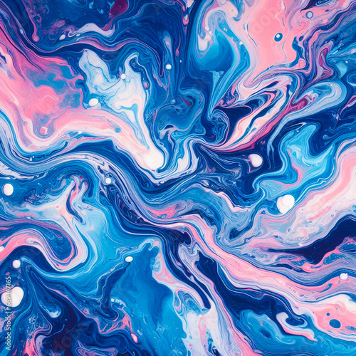 Marbled blue and pink abstract background. Liquid marble gradient mixing ink pattern watercolor acid wash texture colorful