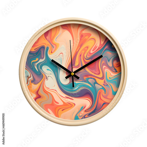 wall clock isolated on white