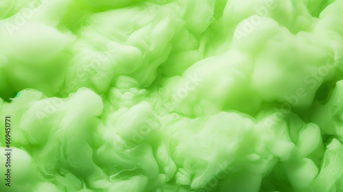 Green cotton candy background. Candy floss texture. Generative AI