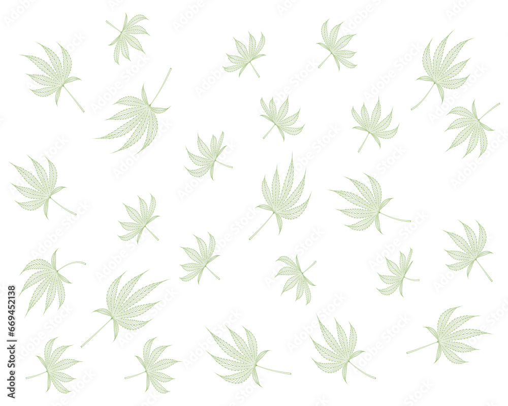 cannabis element design.
frame and background illustration.