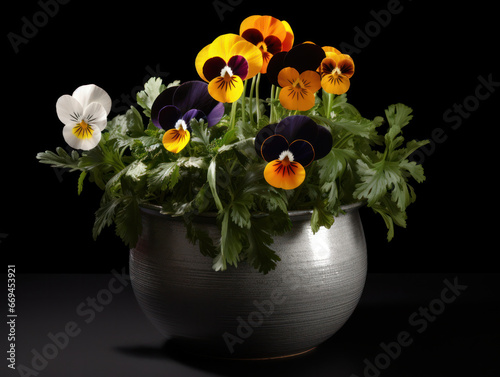 Wallpaper Mural Pansy Studio Shot Isolated on Clear Background, Generative AI Torontodigital.ca