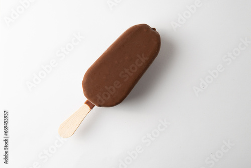 chocolate ice cream on a stick