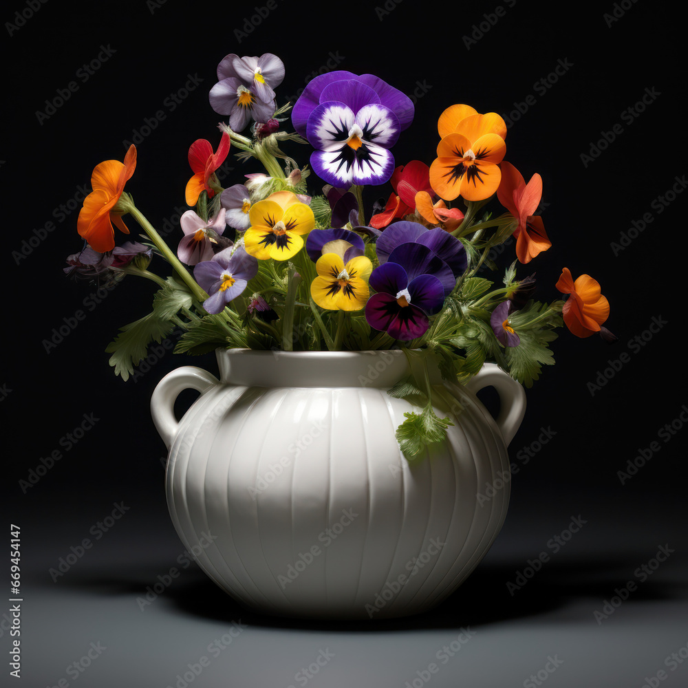 Pansy Studio Shot Isolated on Clear Background, Generative AI Pansy Studio Shot Isolated on Clear Background, Generative AI