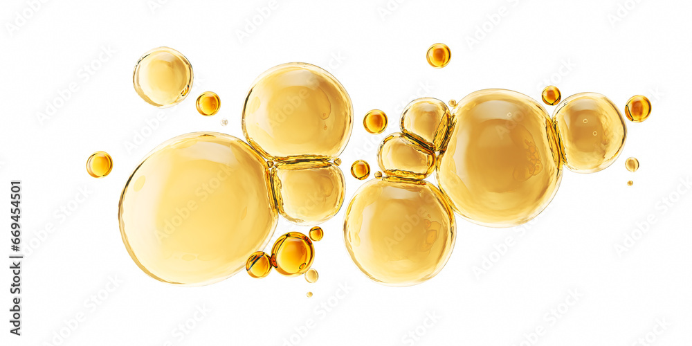 Cosmetic oil or Cosmetic Essence Liquid drop background, 3d rendering. - obrazy, fototapety, plakaty 
