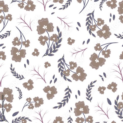 Wild Meadow florals ,floral pattern, Vector Design, Design for fashion , wallpaper, fabric, textile, cover, web , wrapping and all print © jannatul