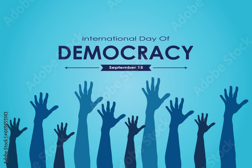 International Day of Democracy background vector graphics