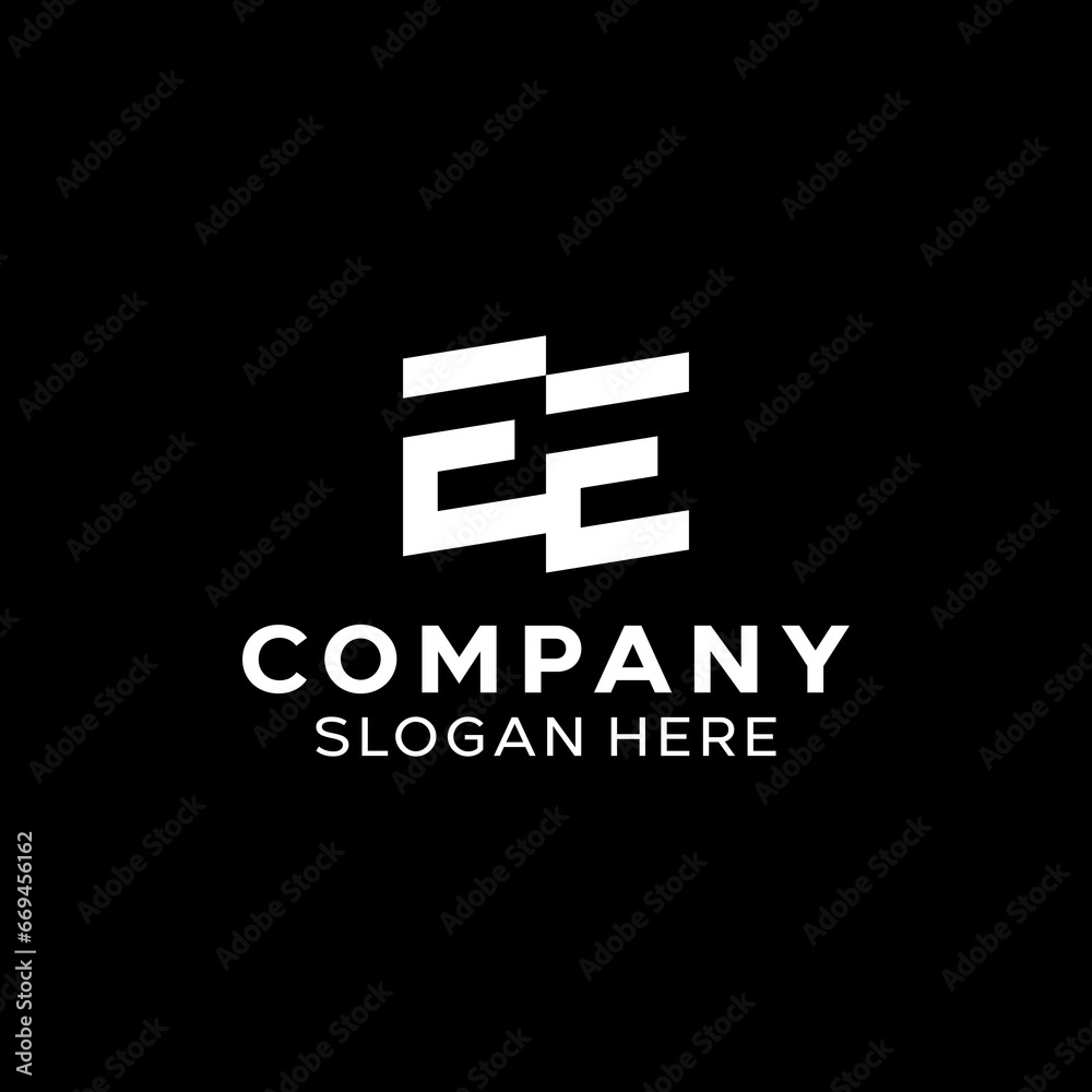 Letter EE Simple Monogram Logo Letter EE Simple Monogram Logo