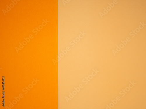 Fototapeta Naklejka Na Ścianę i Meble -  Top view for light orange and orange paper color for the background.