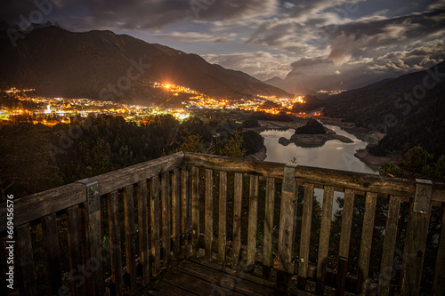 Pieve di Cadore  ,Italy , Panorama at night .