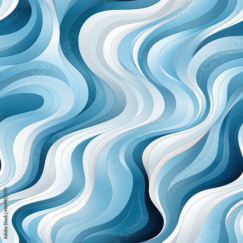 seamless pattern with wavy texture on blue background. Ornament for fabric and textile decoration