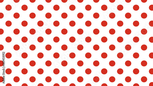 Red and white background seamless pattern with dots