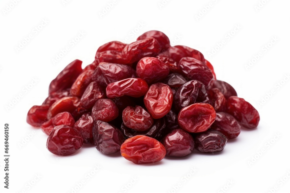 Ruby-red Dried cranberries. Organic natural fruit. Generate Ai Ruby-red Dried cranberries. Organic natural fruit. Generate Ai