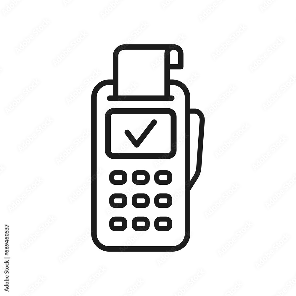 POS Terminal icon. Credit Card Machine Icon POS Terminal icon. Credit Card Machine Icon