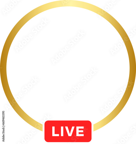 golden gradient live broadcast frame