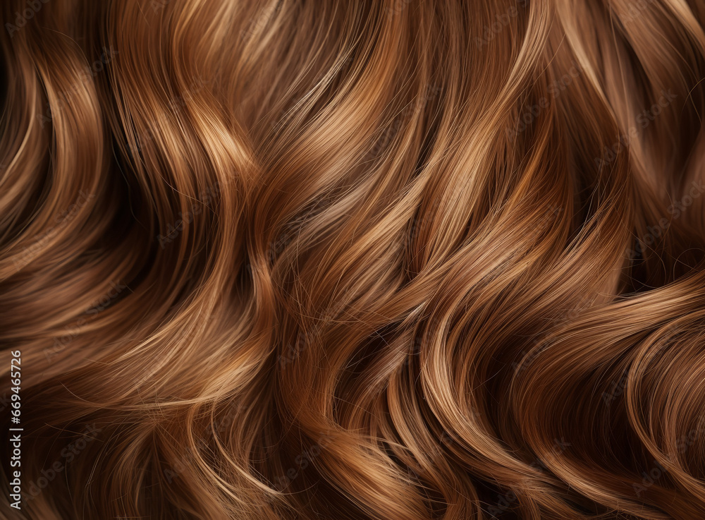 brown hair wavy texture, in the style of sleek and stylized brown hair wavy texture, in the style of sleek and stylized