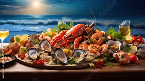 fresh seafood lobster photo