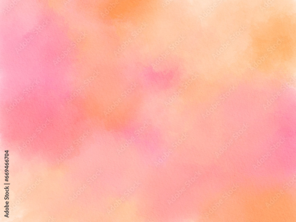 abstract watercolor orange pink gradient background