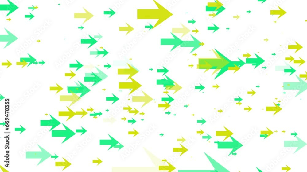Seamlessly looping animation of rising and falling red and green arrows against a simple white . Seamlessly looping animation of rising and falling red and green arrows against a simple white .