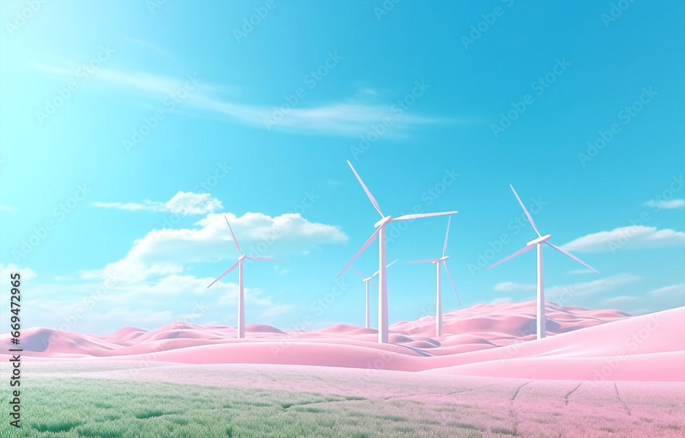 Environment renewable ecological landscape nature power windmill turbine electricity alternative technology wind energy