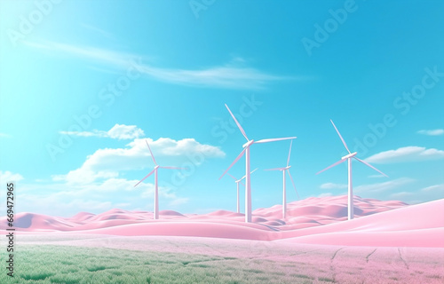 Environment renewable ecological landscape nature power windmill turbine electricity alternative technology wind energy