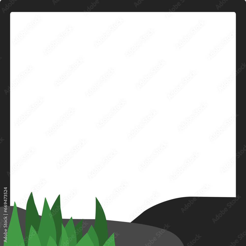 Simple Abstract Border with the Island Theme Simple Abstract Border with the Island Theme