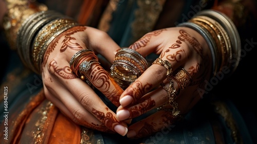 henna tattoo on hands generated by AI