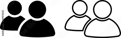 People group icon. Team of worker. User profile symbol. Group of people or group of users. Persons symbol. Vector.