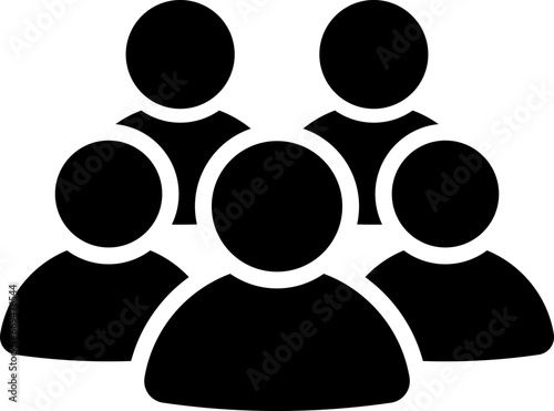 People group icon. Team of worker. User profile symbol. Group of people or group of users. Persons symbol. Vector.