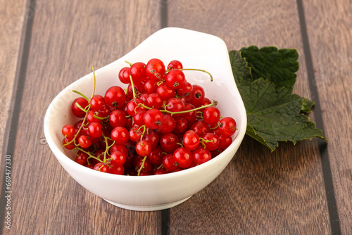 Ripe sweet organic red currant heap