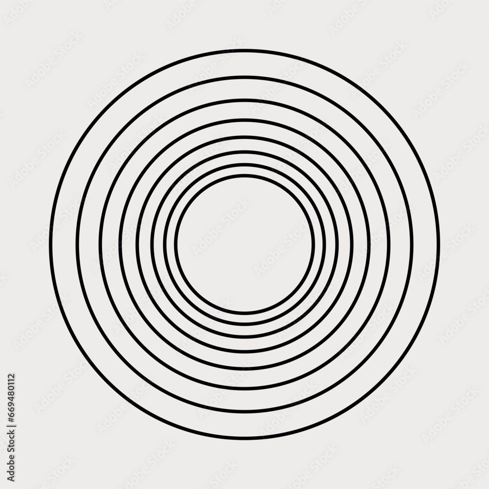 Concentric Circles. Abstract minimalistic clean and simple Circle design element. Concentric Circles. Abstract minimalistic clean and simple Circle design element.