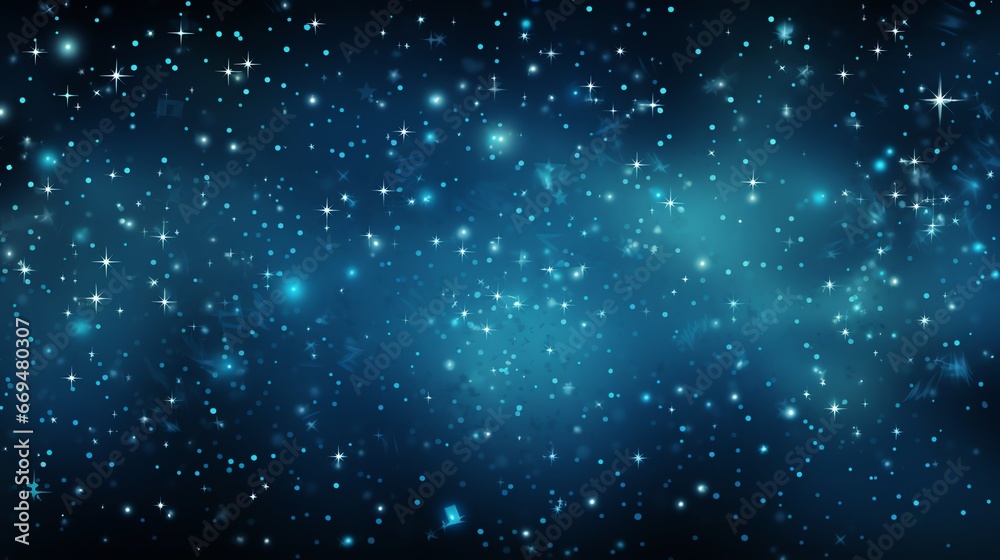 Obraz premium Abstract blue space background with stars and nebula