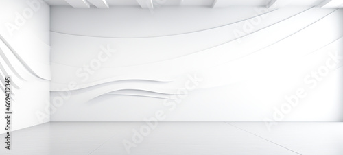 Abstract design white wall background, For art texture, presentation design or web design and web background. Generative AI.