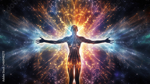 cosmic consciousness new age psychedelic spiritual meditation - by generative ai