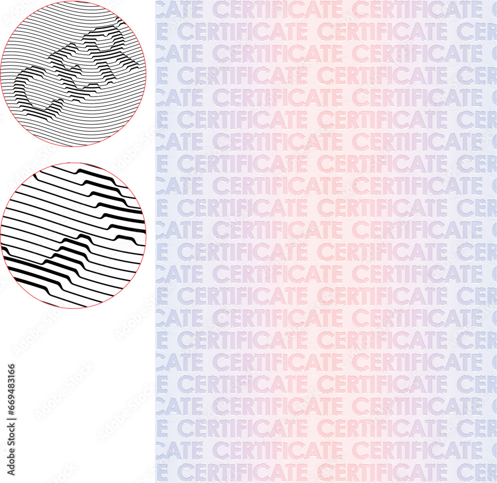 Naklejka premium Classic guilloche background like those seen on diplomas, stock certificates, etc. For more see 