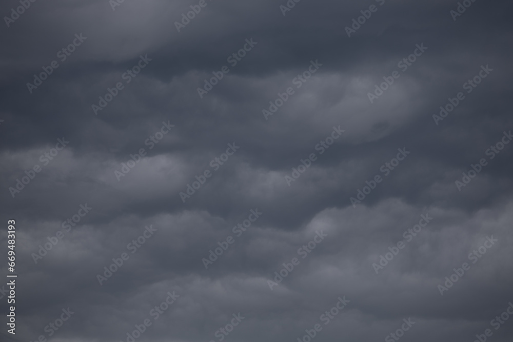Cloudy Storm Clouds Weather Background Full frame 