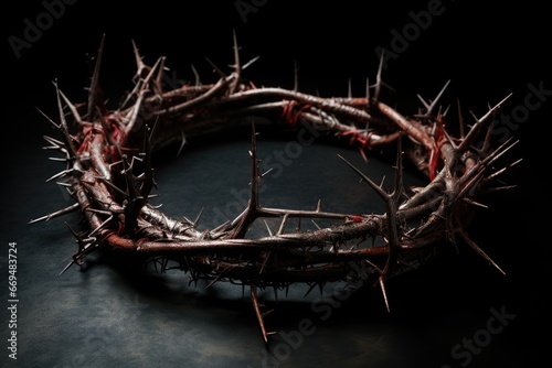 Crown of thorns, symbol of sacrifice and suffering photo