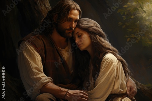 Jesus and Mary Magdalene, redemption and faithfulness