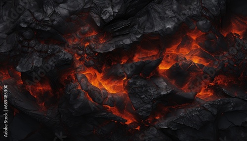 coal texture ,lava or magma glowing background 