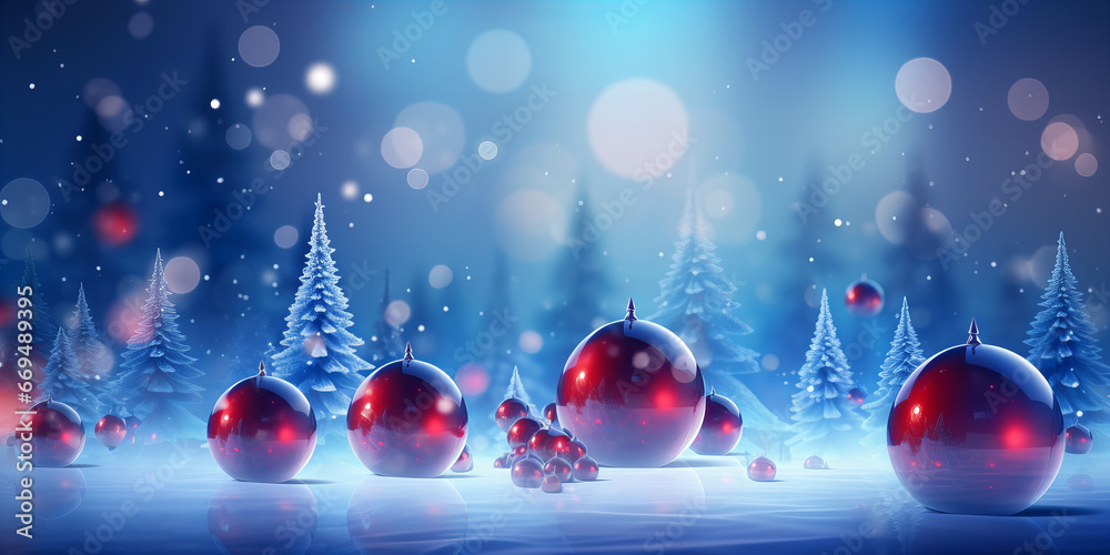 red christmas balls on the snow red christmas balls on the snow