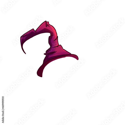 Witch pink hat.