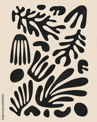 vector abstract silhouette modern natural shape