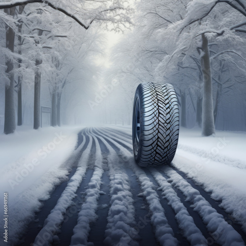 Snow winter tyre - save driving with winter tyre © Guido Amrein