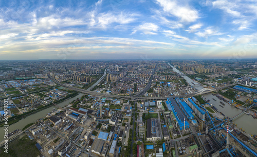 The canal of huaian city in jiangsu photo