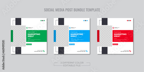 Creative marketing social media post template