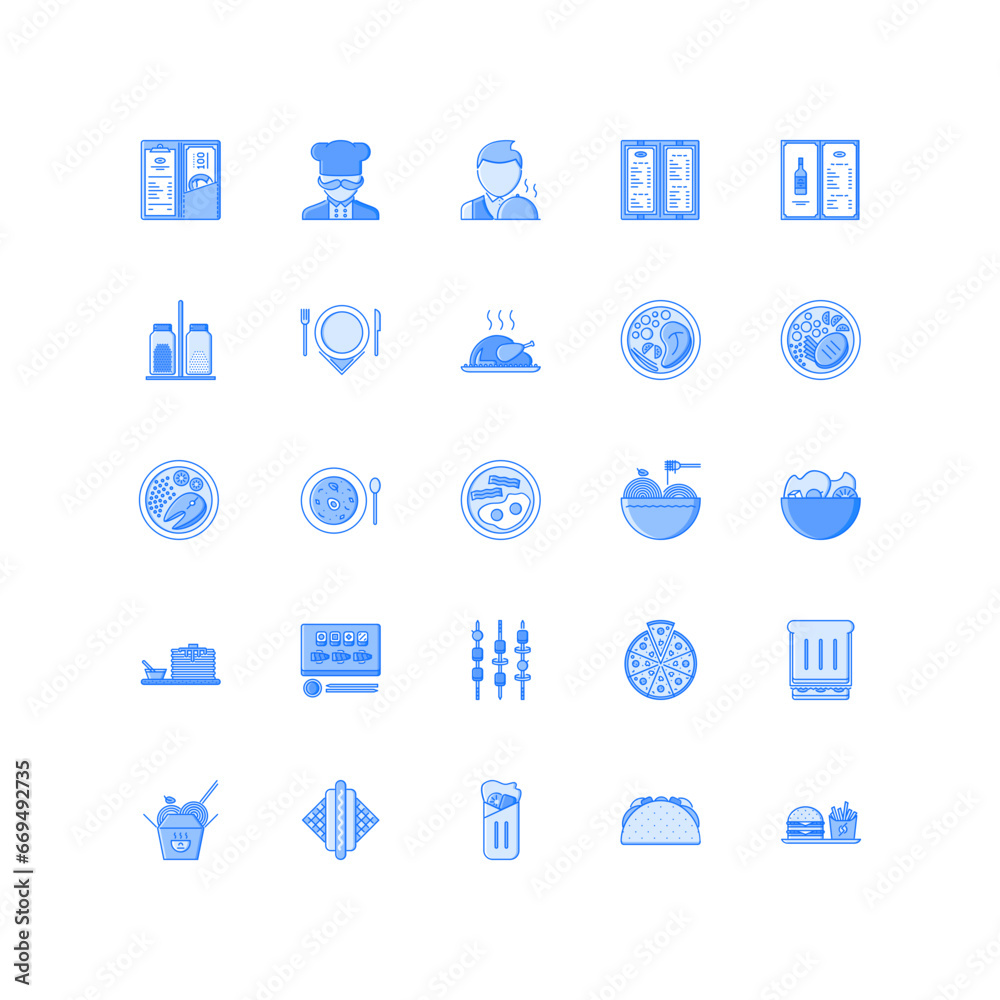 restaurant icon set restaurant icon set