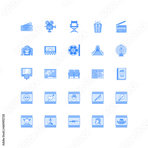cinema icon set