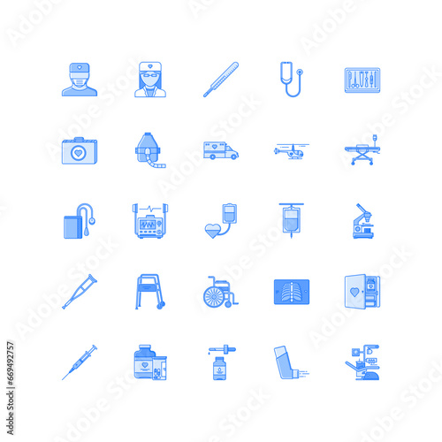 medicine icon set