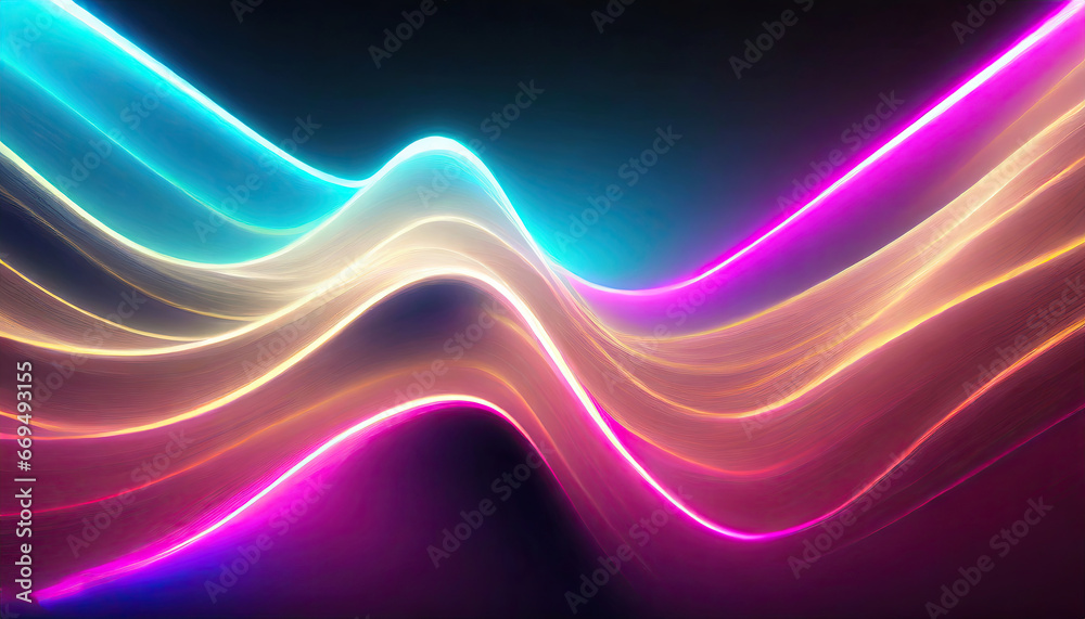 Massive Neon Wave Backdrop Backgroud Photo Massive Neon Wave Backdrop Backgroud Photo