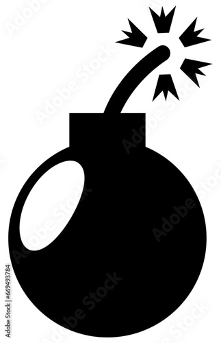 爆弾のアイコン 黒